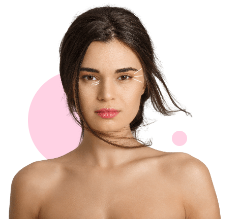 Women face with fine lines